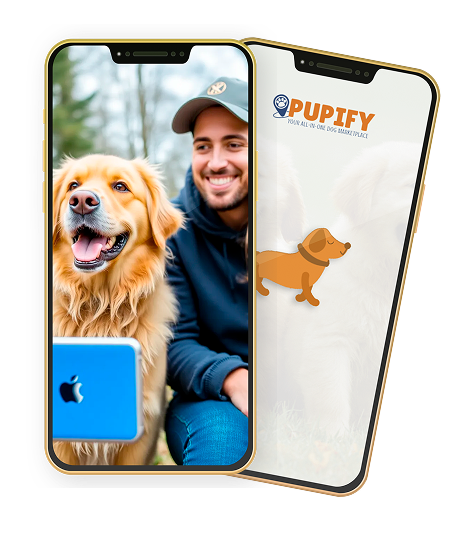 dog marketplace Canada app showing puppy listings