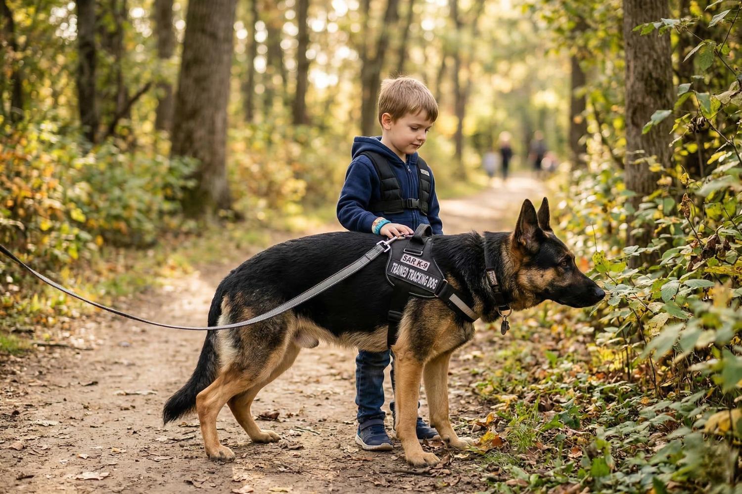 tracking dog trained elopement autism
