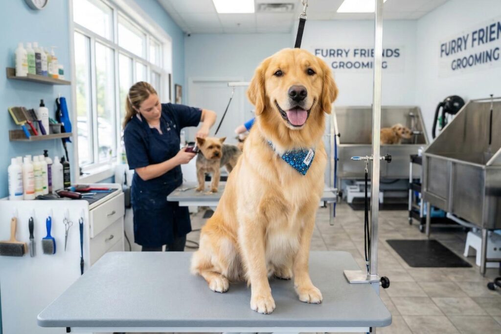 grooms dog grooming