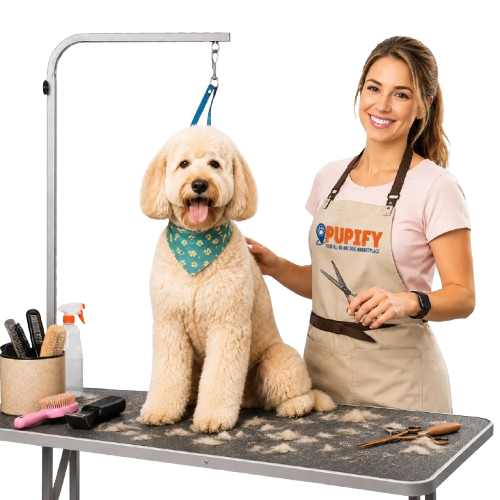 Dog groomer using Pupify to promote grooming services